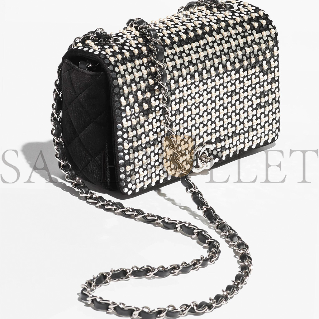 CHANEL MASTER 24P STRASS FLAP BAG AS4142 (20*13*6cm)